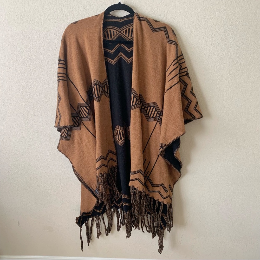 Pendleton Brown & Black Cape Jacket Size L/XL